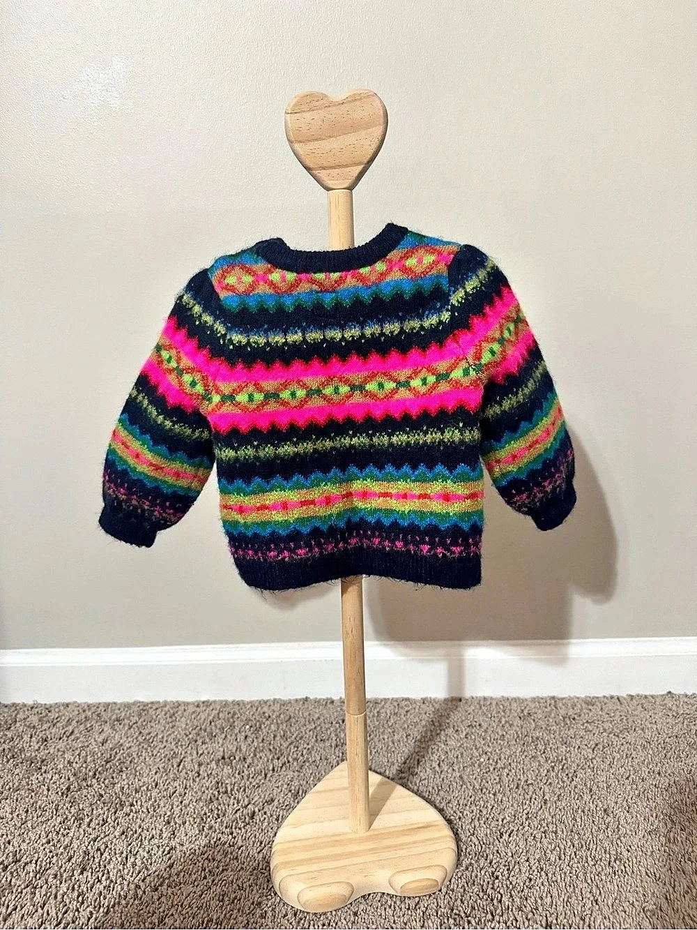 Baby Gap Baby Sweater Black & Pink 6-12 months